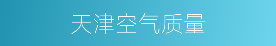 天津空气质量的同义词