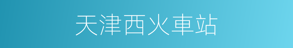 天津西火車站的同義詞