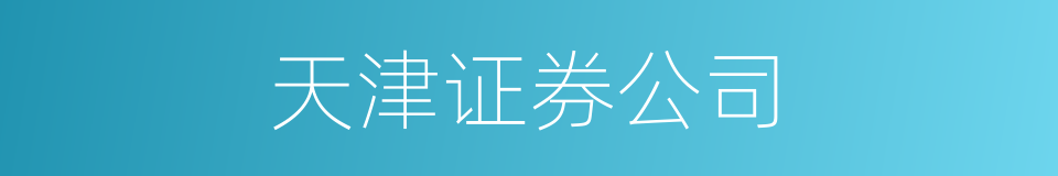 天津证券公司的同义词