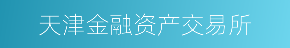 天津金融资产交易所的同义词