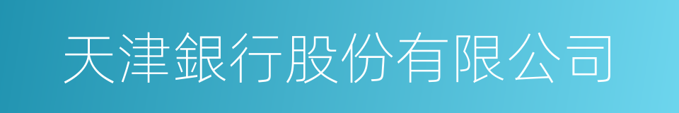 天津銀行股份有限公司的同義詞