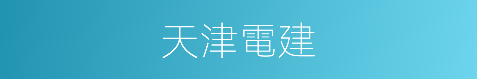 天津電建的同義詞