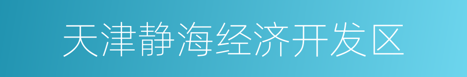 天津静海经济开发区的同义词