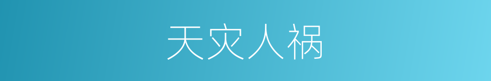 天灾人祸的意思