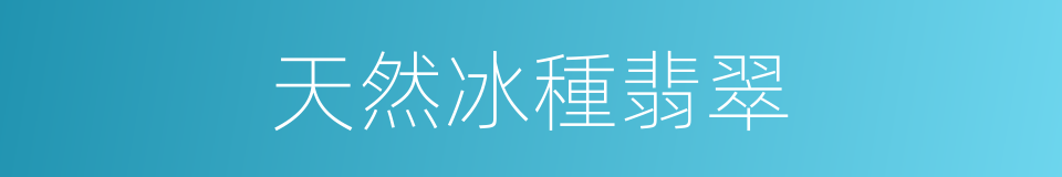 天然冰種翡翠的同義詞