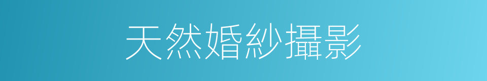 天然婚紗攝影的同義詞