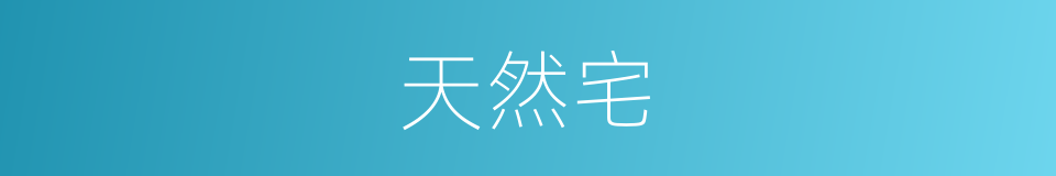 天然宅的同义词