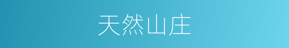 天然山庄的同义词