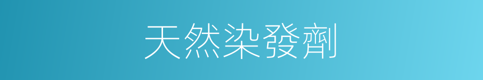 天然染發劑的同義詞