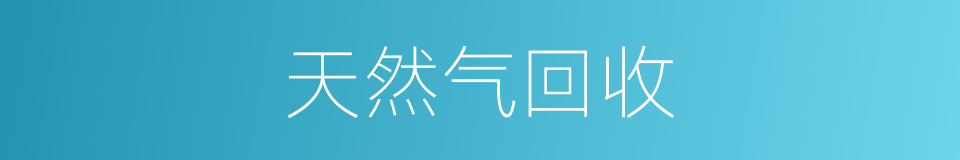 天然气回收的同义词