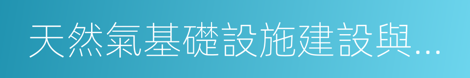 天然氣基礎設施建設與運營管理辦法的同義詞