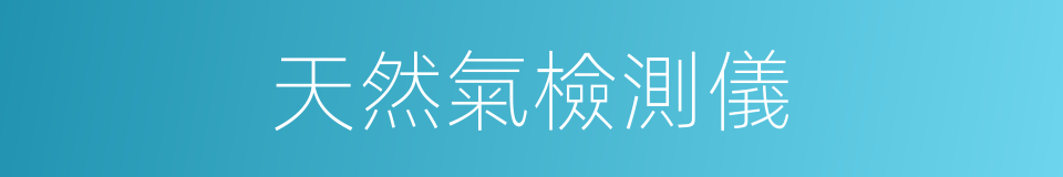 天然氣檢測儀的同義詞