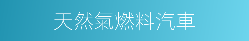 天然氣燃料汽車的同義詞