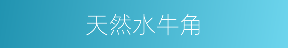 天然水牛角的同义词