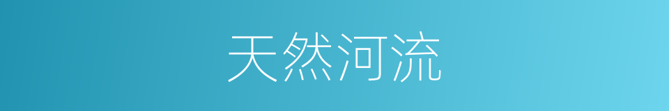 天然河流的同义词