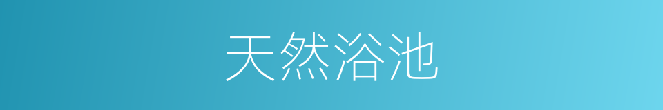 天然浴池的同义词