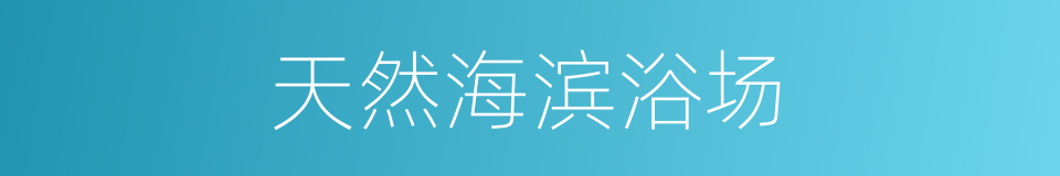 天然海滨浴场的同义词