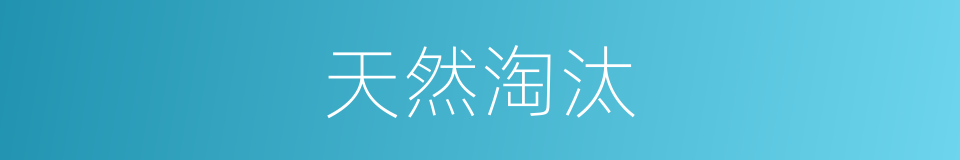 天然淘汰的同义词