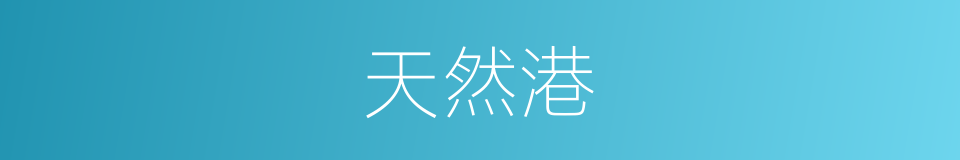 天然港的同义词