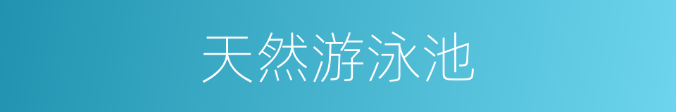 天然游泳池的同义词