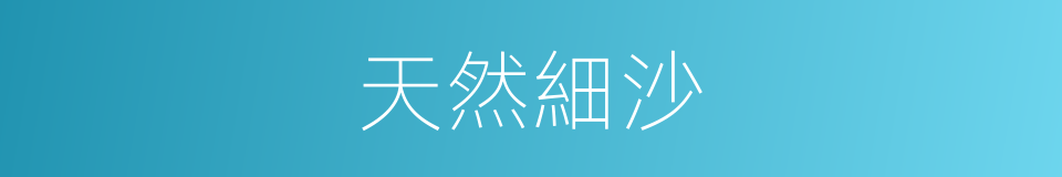 天然細沙的同義詞
