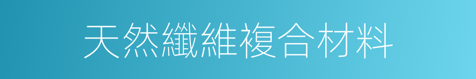 天然纖維複合材料的同義詞