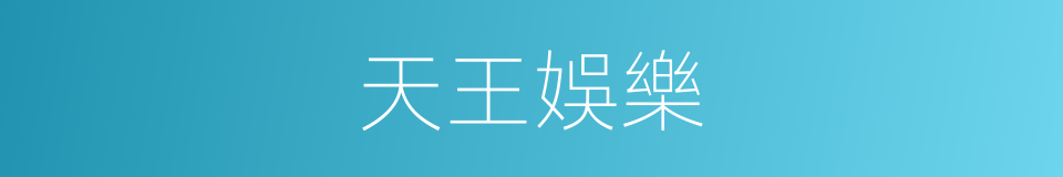 天王娛樂的同義詞