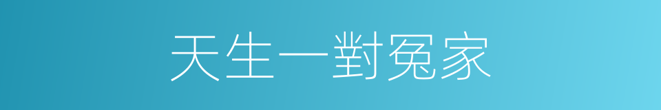 天生一對冤家的同義詞