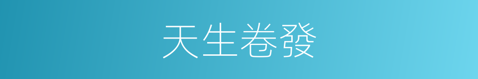 天生卷發的同義詞