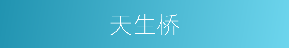 天生桥的同义词