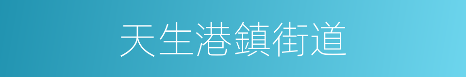 天生港鎮街道的同義詞