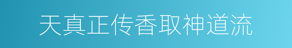 天真正传香取神道流的意思