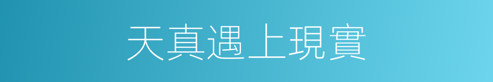 天真遇上現實的同義詞