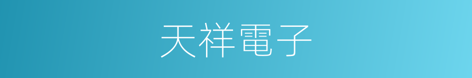 天祥電子的同義詞