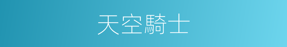 天空騎士的同義詞