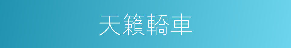 天籟轎車的同義詞
