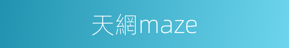 天網maze的同義詞