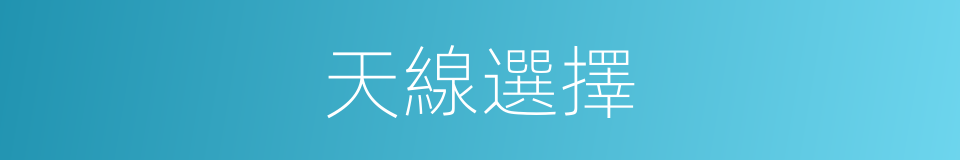 天線選擇的同義詞