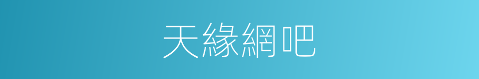 天緣網吧的同義詞