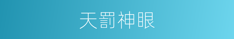 天罰神眼的同義詞
