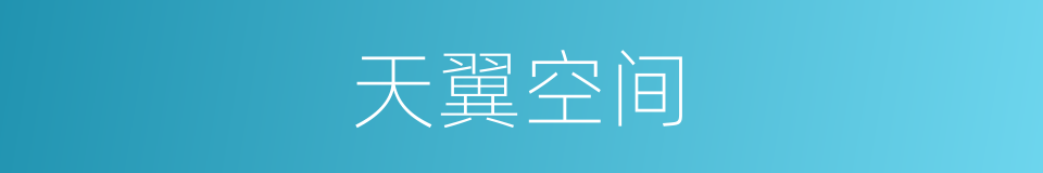 天翼空间的同义词