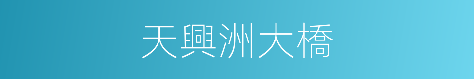天興洲大橋的同義詞