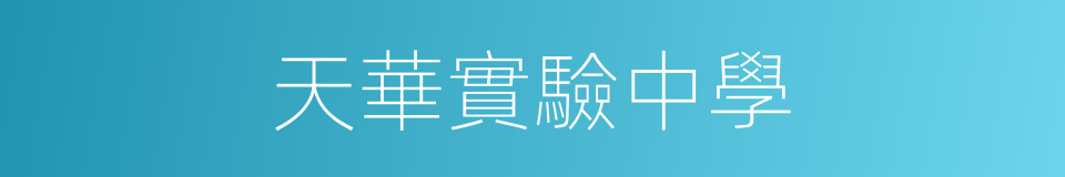 天華實驗中學的同義詞