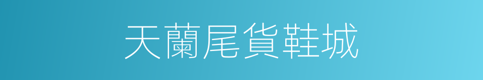 天蘭尾貨鞋城的同義詞