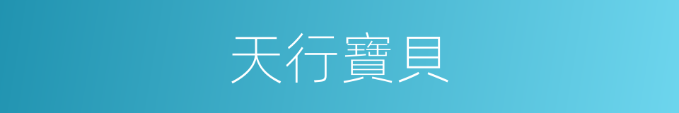 天行寶貝的同義詞