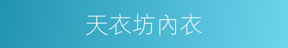 天衣坊內衣的同義詞