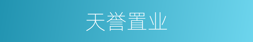 天誉置业的同义词