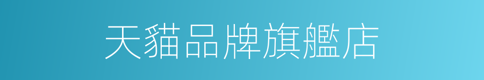 天貓品牌旗艦店的同義詞