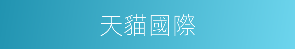 天貓國際的同義詞