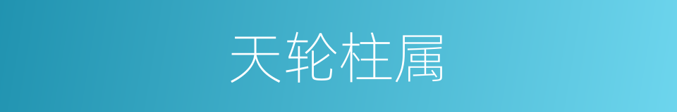 天轮柱属的同义词